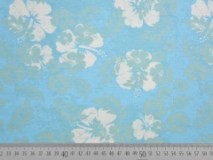 RESTST�CK 64 cm Jersey Hawaii Blumen mint hellblau