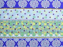 Jersey Ornamente Streifen blau