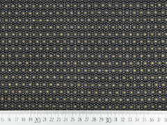 Jersey graphisches Muster, glitzer gold schwarz