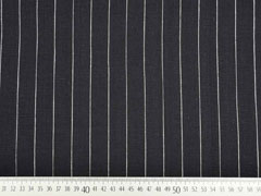 Leinen Nadelstreifen, schwarz