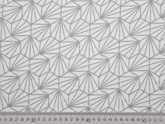 Viskosejersey grafisches Muster silbermetallic