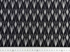 Jacquard Jersey Rauten, schwarz