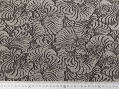 Viskosejersey Muscheln, taupe/schwarz