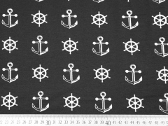 Jersey Anker & Steuerr�der, wei� schwarz