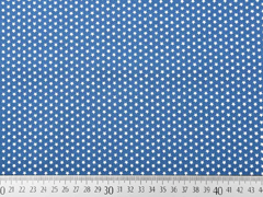 Baumwollstoff kleine Sterne Mini Stars, wei� indigo blau
