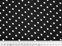 Viskose Punkte 8 mm, wei� auf schwarz