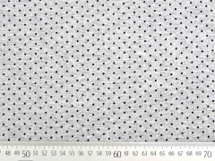 RESTST�CK 35 CM Viskosejersey Punkte, schwarz grau melange