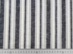 Leinen versch. Streifen, schwarz
