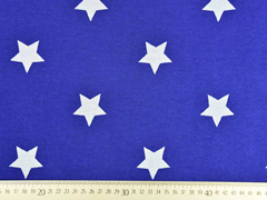 Sweat Sterne (4cm), wei� royalblau