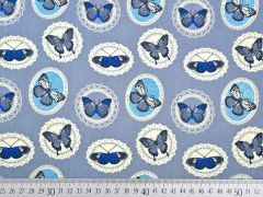 BW Ornamente & Schmetterlinge, grau