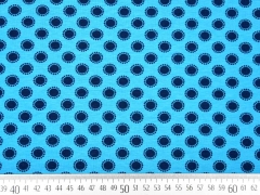 Jersey R�dchen, dunkelblau/t�rkis
