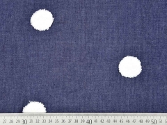Jeans Frottee Punkte, dunkelblau