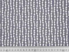 Dekostoff Grafisches Muster, wei� grau