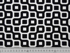 Dekostoff Labyrinth, wei�/schwarz