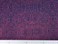 Leichter Punto di Roma grafisches Muster Animalprint, dunkelblau bordeaux