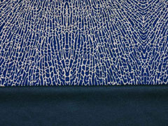 Leichter Punto di Roma grafisches Muster Animalprint, dunkelblau cognac