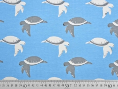 Jersey Schildkr�ten, grau/wei� auf hellblau