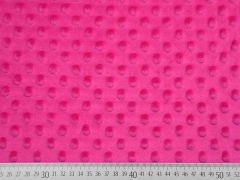 Minky Fleece Punkte,  hot pink