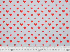 Jersey Herzen, hellgrau