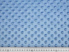 Minky Fleece Punkte, rauchblau