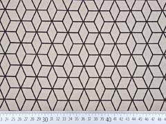 Jacquard Jersey graphisches Muster, beige