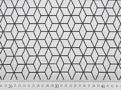 Jacquard Jersey graphisches Muster, ecrue