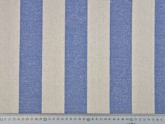 Dekostoff Blockstreifen 5 cm jeansblau natur