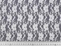 leicht elastische Spitze Blumen, weiss