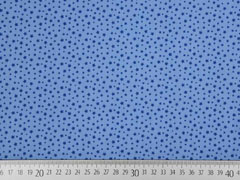 Baumwollstoff Sternchen, jeansblau blau