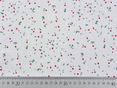 Baumwollstoff Batist Bl�mchen, weiss