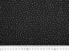 Viskosejersey Minitupfen Drizzle, wei� schwarz