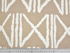 French Terry Viskose grafisches Muster, beige