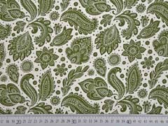 Viskosejersey Paisley, beige melange khaki
