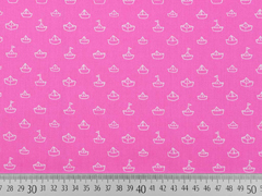Baumwollstoff Papierschiffchen Segelboote, hellpink