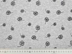French Terry Sweat Pusteblume, grau melange