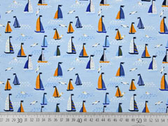 Jersey kleine Segelboote, hellblau