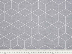 Dekostoff W�rfelmuster, grau