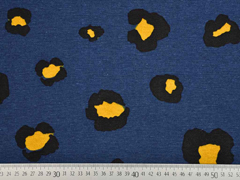 Dekostoff Leo Print, dunkelblau