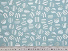 Dekostoff gestreifte Kreise, mint