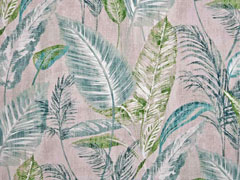 Half Panama tropische Bl�tter, gr�n beige