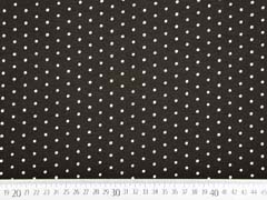 Viskosejersey Punkte (0,3cm), wei� schwarz