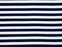 Viskosejersey Streifen 1 cm garngef�rbt,dunkelblau