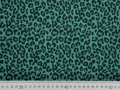 Jersey Leoparden Muster, petrol