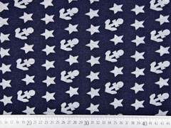 Sweat Alpenfleece Sterne Anker, dunkelblau