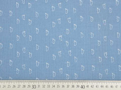 Musselin Double Gauze Fu�abdr�cke, rauchblau