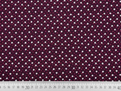 Musselin Double Gauze Kreuze Punkte, brombeer