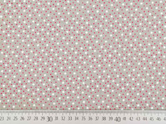 Musselin Double Gauze Punkte Kreuze, taupe