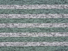 Strickstoff Streifen angeraut, mint grau