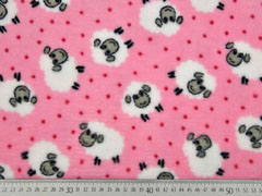 Wellnessfleece Schafe Punkte, rosa