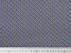 Viskose Blumenr�der, dunkles jeansblau